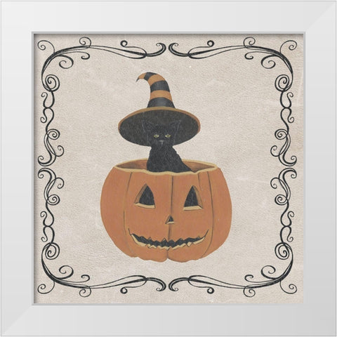 Vintage Halloween Collection H White Modern Wood Framed Art Print by Popp, Grace