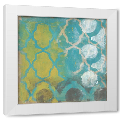 Neo Lattice I White Modern Wood Framed Art Print by Vess, June Erica