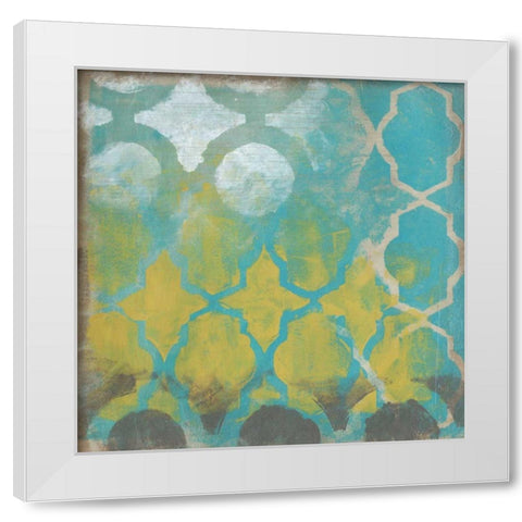 Neo Lattice II White Modern Wood Framed Art Print by Vess, June Erica