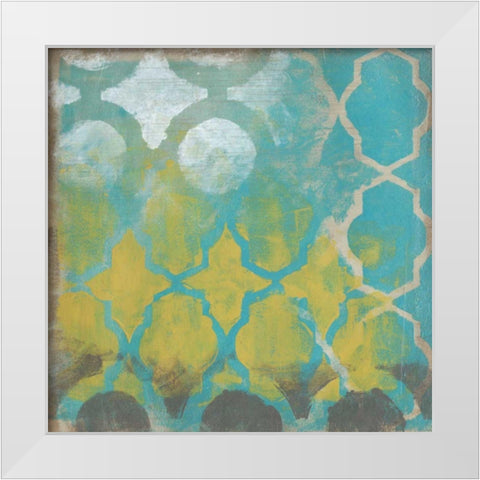 Neo Lattice II White Modern Wood Framed Art Print by Vess, June Erica