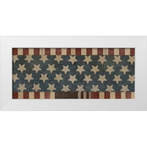 Patriotic Collection H White Modern Wood Framed Art Print by Vess, June Erica