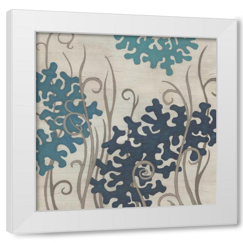 Coral Oasis I White Modern Wood Framed Art Print by Vess, June Erica