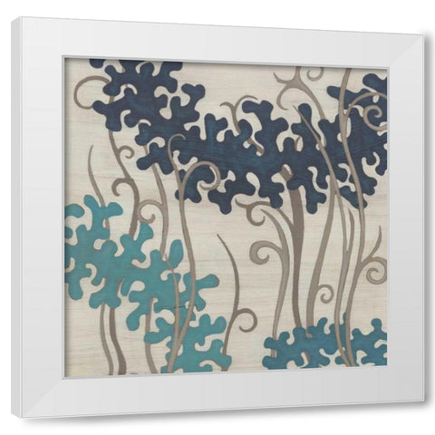 Coral Oasis II White Modern Wood Framed Art Print by Vess, June Erica