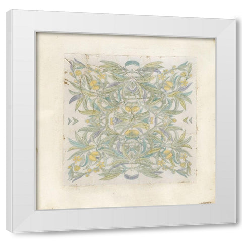 Quadrant Floral I White Modern Wood Framed Art Print by Meagher, Megan