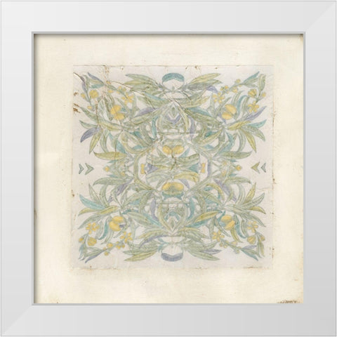 Quadrant Floral I White Modern Wood Framed Art Print by Meagher, Megan