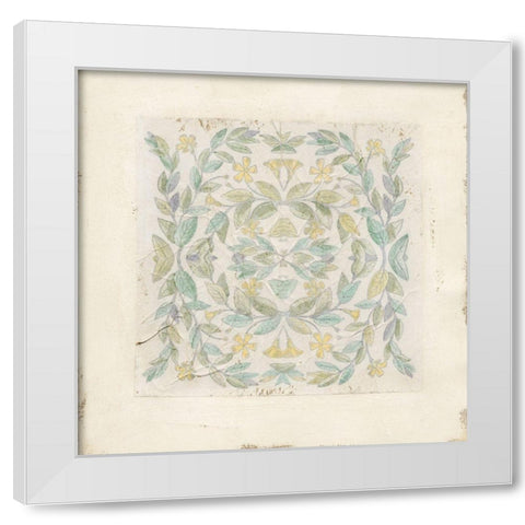 Quadrant Floral II White Modern Wood Framed Art Print by Meagher, Megan
