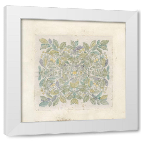 Quadrant Floral III White Modern Wood Framed Art Print by Meagher, Megan