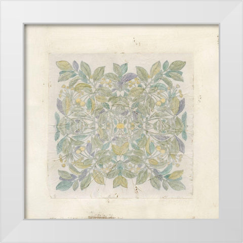 Quadrant Floral III White Modern Wood Framed Art Print by Meagher, Megan