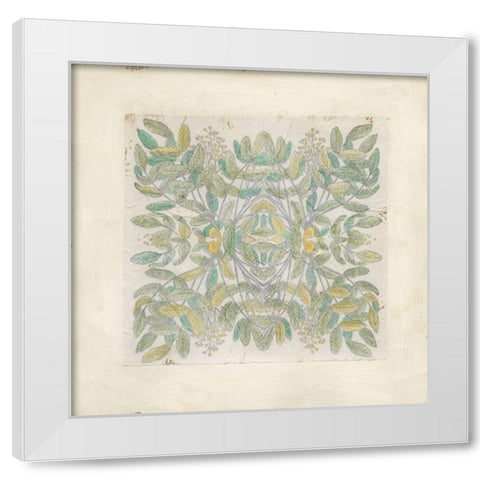 Quadrant Floral IV White Modern Wood Framed Art Print by Meagher, Megan