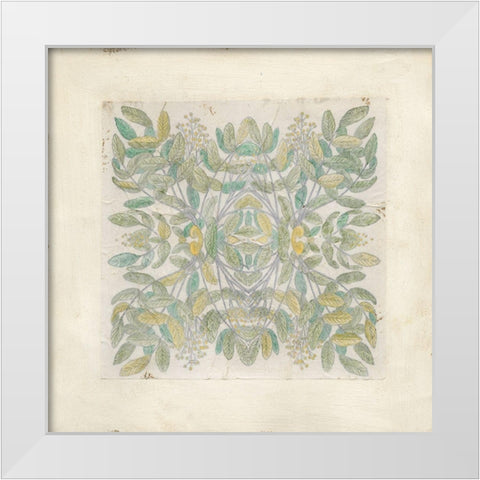 Quadrant Floral IV White Modern Wood Framed Art Print by Meagher, Megan