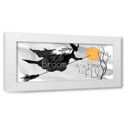 Witchy Mischief Collection D White Modern Wood Framed Art Print by Parker, Jennifer Paxton