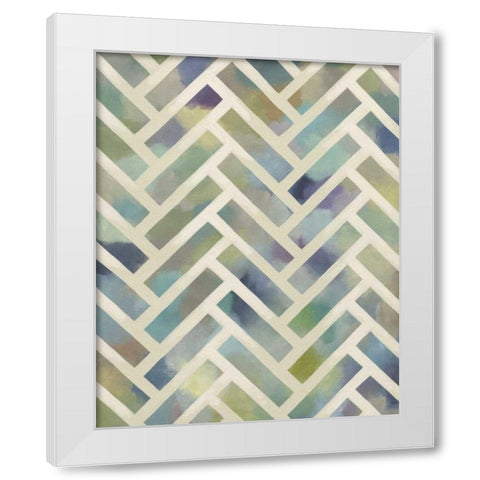 Random Symmetry III White Modern Wood Framed Art Print by Zarris, Chariklia