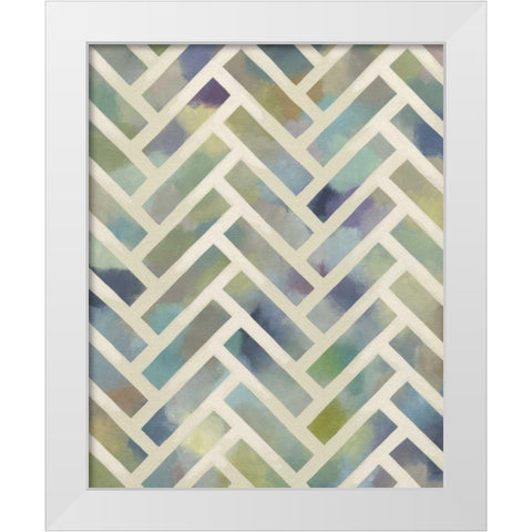 Random Symmetry III White Modern Wood Framed Art Print by Zarris, Chariklia