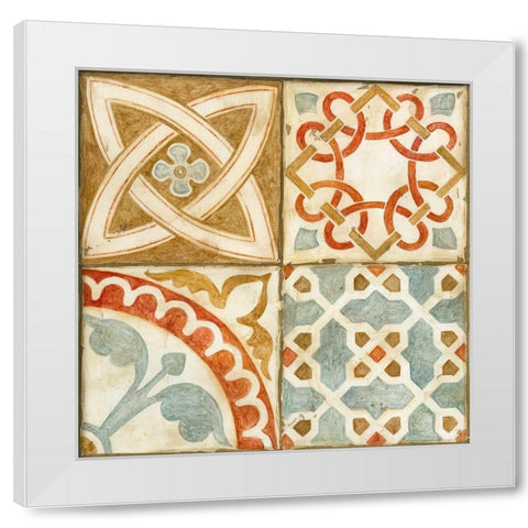 Palace Tiles I White Modern Wood Framed Art Print by Meagher, Megan