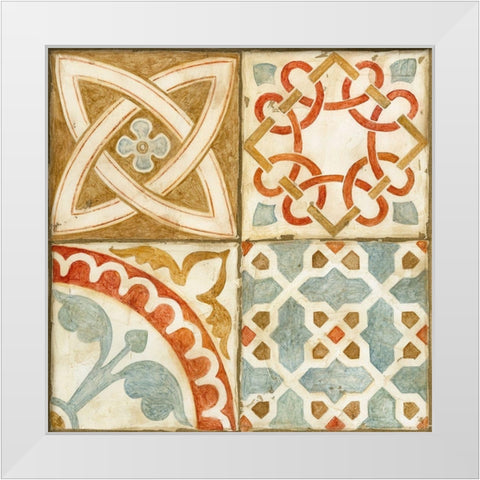 Palace Tiles I White Modern Wood Framed Art Print by Meagher, Megan