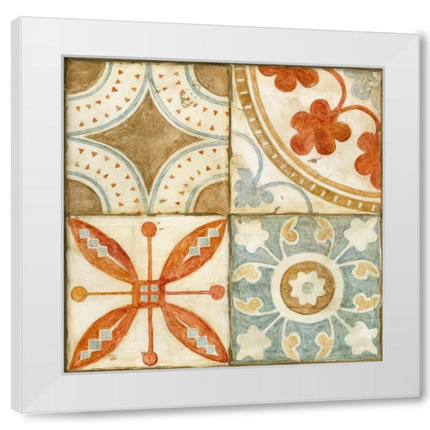 Palace Tiles II White Modern Wood Framed Art Print by Meagher, Megan