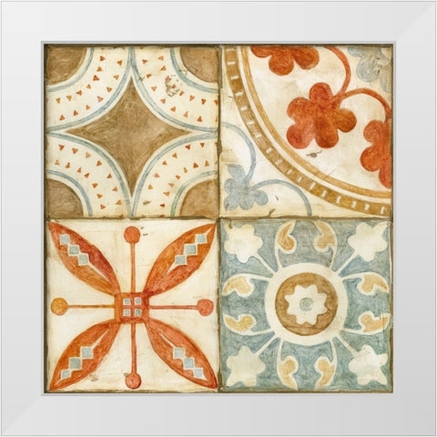 Palace Tiles II White Modern Wood Framed Art Print by Meagher, Megan
