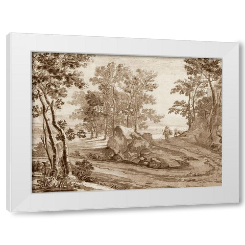 Italian Pastoral I White Modern Wood Framed Art Print by Both, Jean