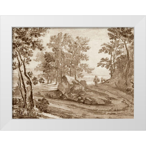 Italian Pastoral I White Modern Wood Framed Art Print by Both, Jean