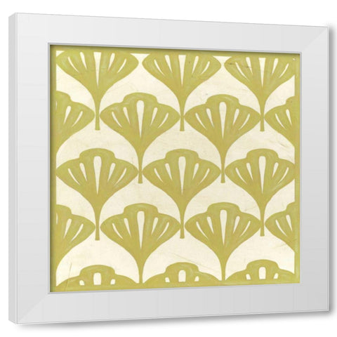 Cottage Leaves I White Modern Wood Framed Art Print by Vess, June Erica