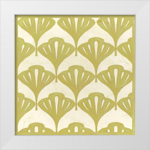 Cottage Leaves I White Modern Wood Framed Art Print by Vess, June Erica