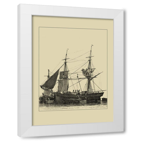 Ships and Sails II White Modern Wood Framed Art Print by Vision Studio
