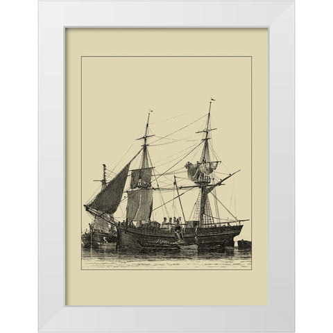 Ships and Sails II White Modern Wood Framed Art Print by Vision Studio