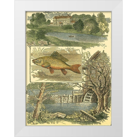 Fishermans Vignette I White Modern Wood Framed Art Print by Vision Studio