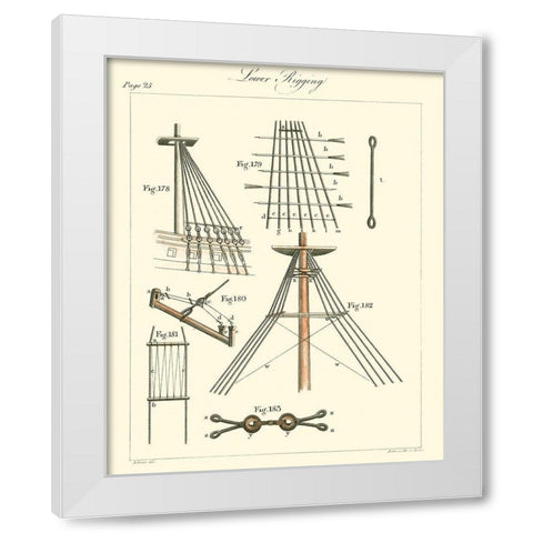 Nautical details II White Modern Wood Framed Art Print by Unknown