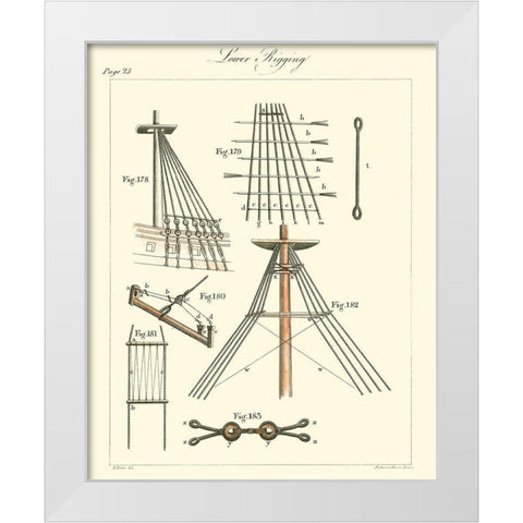 Nautical details II White Modern Wood Framed Art Print by Unknown