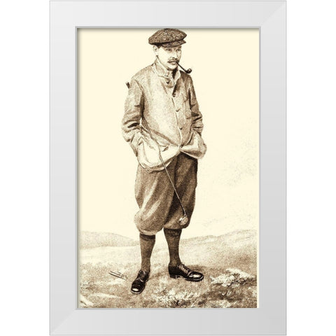 Vanity Fair Golfers IV White Modern Wood Framed Art Print by Spy