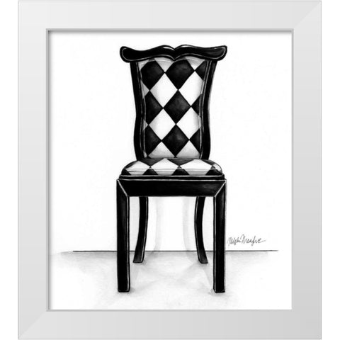 Designer Chair VII White Modern Wood Framed Art Print by Meagher, Megan