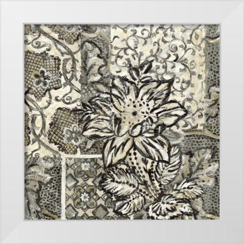Printed Graphic Chintz I White Modern Wood Framed Art Print by Zarris, Chariklia