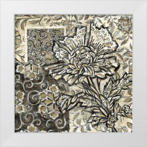 Printed Graphic Chintz III White Modern Wood Framed Art Print by Zarris, Chariklia