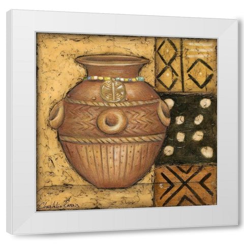 African Earthenware II White Modern Wood Framed Art Print by Zarris, Chariklia