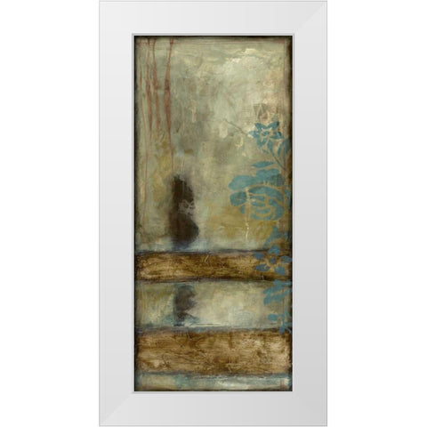 Teal Patina II White Modern Wood Framed Art Print by Goldberger, Jennifer