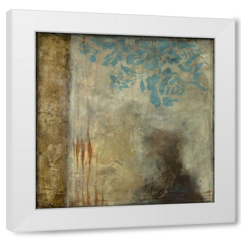 Teal Patina IV White Modern Wood Framed Art Print by Goldberger, Jennifer