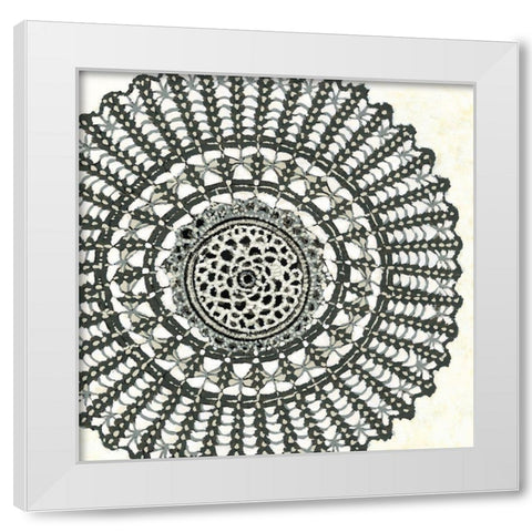 Mini Abstract Rosette II White Modern Wood Framed Art Print by Zarris, Chariklia