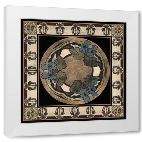 Arts and Crafts Motif I White Modern Wood Framed Art Print by Vision Studio