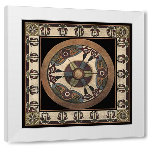 Arts and Crafts Motif IV White Modern Wood Framed Art Print by Vision Studio