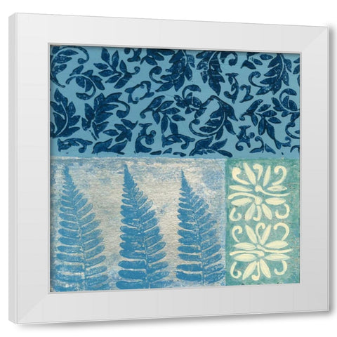 Natures Montage I White Modern Wood Framed Art Print by Slocum, Nancy