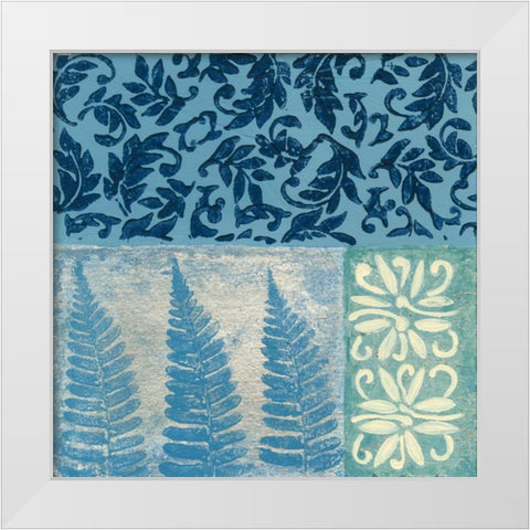 Natures Montage I White Modern Wood Framed Art Print by Slocum, Nancy