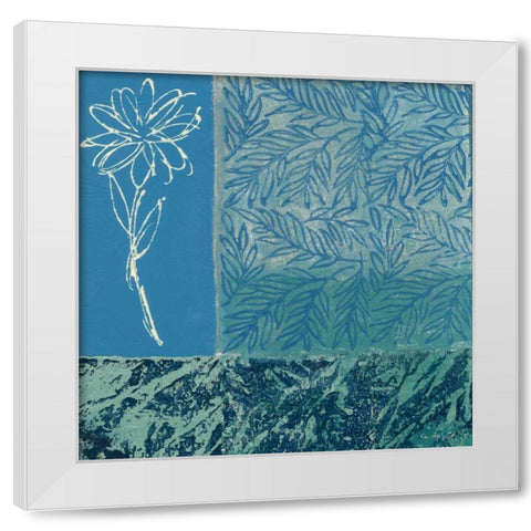 Natures Montage II White Modern Wood Framed Art Print by Slocum, Nancy