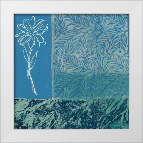 Natures Montage II White Modern Wood Framed Art Print by Slocum, Nancy