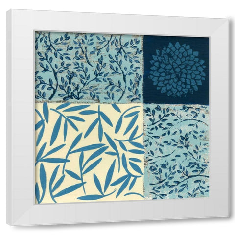 Natures Montage III White Modern Wood Framed Art Print by Slocum, Nancy