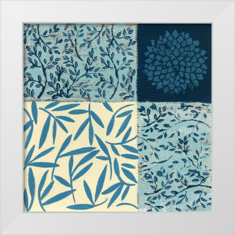 Natures Montage III White Modern Wood Framed Art Print by Slocum, Nancy