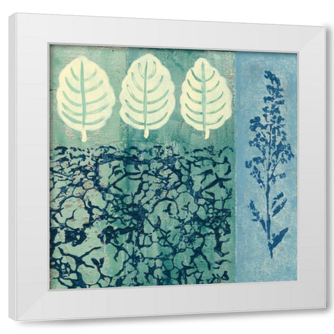 Natures Montage IV White Modern Wood Framed Art Print by Slocum, Nancy