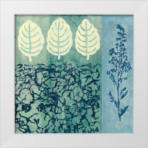 Natures Montage IV White Modern Wood Framed Art Print by Slocum, Nancy