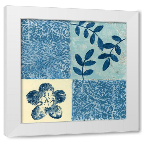 Natures Montage V White Modern Wood Framed Art Print by Slocum, Nancy