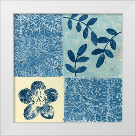 Natures Montage V White Modern Wood Framed Art Print by Slocum, Nancy